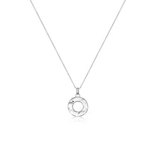 Luna Large Hammered Circle Charm (Silver)
