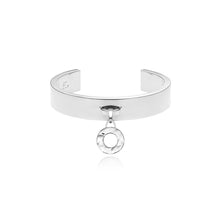 Luna Small Hammered Circle Charm (Silver)