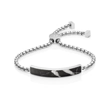 Marble Luxe Chain Bracelet (Silver/Black)