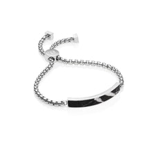 Marble Luxe Chain Bracelet (Silver/Black)