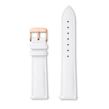 Chalk White Leather Tierra 40 Strap (Rose Gold)