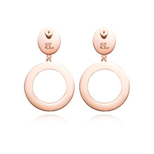 Luna Hammered Earrings (Rose Gold)