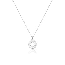 Luna Small Hammered Circle Charm (Silver)