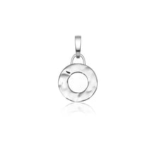 Luna Small Hammered Circle Charm (Silver)