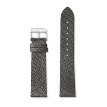 Charcoal Grey Gator Leather 40 Strap (Silver)
