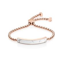 Marble Luxe Chain Bracelet (Rose/White)