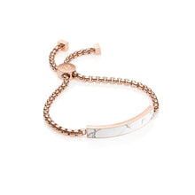 Marble Luxe Chain Bracelet (Rose/White)