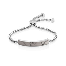 Marble Luxe Chain Bracelet (Silver/Grey)