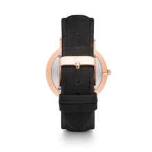Black Leather Kensington 40 (Rose/White)