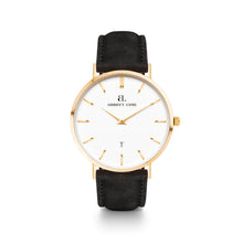 Black Leather Kensington 40 (Gold/White)