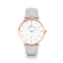 Mist Grey Leather Kensington 40 (Rose/White)