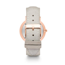 Mist Grey Leather Kensington 40 (Rose/White)