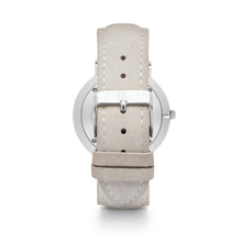 Grey Leather 40 Strap (Silver)