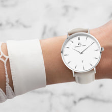 Little Luxe Mist Grey Leather Kensington 40 (Silver)