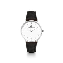 Black Leather Silver Kensington 34 (Silver/White)