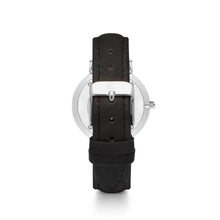 Black Leather Silver Kensington 34 (Silver/White)