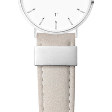 Mist Grey Leather Kensington 40 (Silver/White)