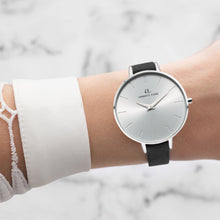 Black Leather Minimale 38 (Silver/White)