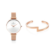 Rose Gold Chain Minimale 38 Zig Zag Gift Set (Rose/White)