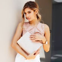 Moda Top Handle Bag (Ivory White/Rose Gold)