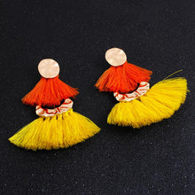 BO Pompons Zarah Orange et Jaune